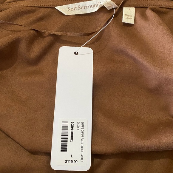 Soft Surroundings Drape Faux Suede Jacket - Picture 6 of 12